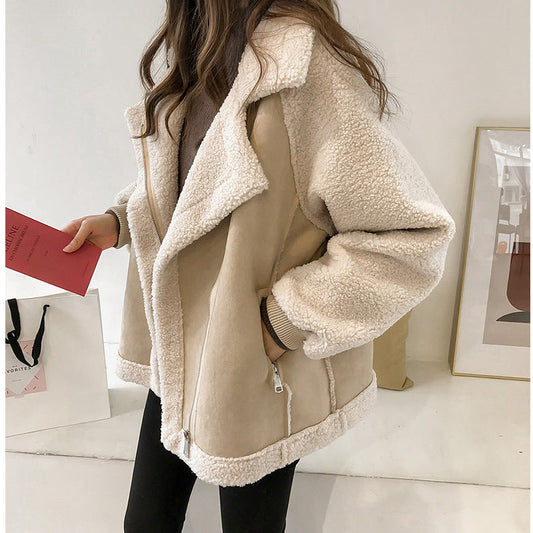 Women's Oversized Faux Shearling Coat for Winter Style and Comfort