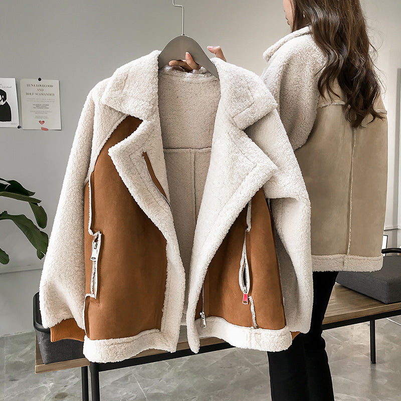 Women's Oversized Faux Shearling Coat for Winter Style and Comfort