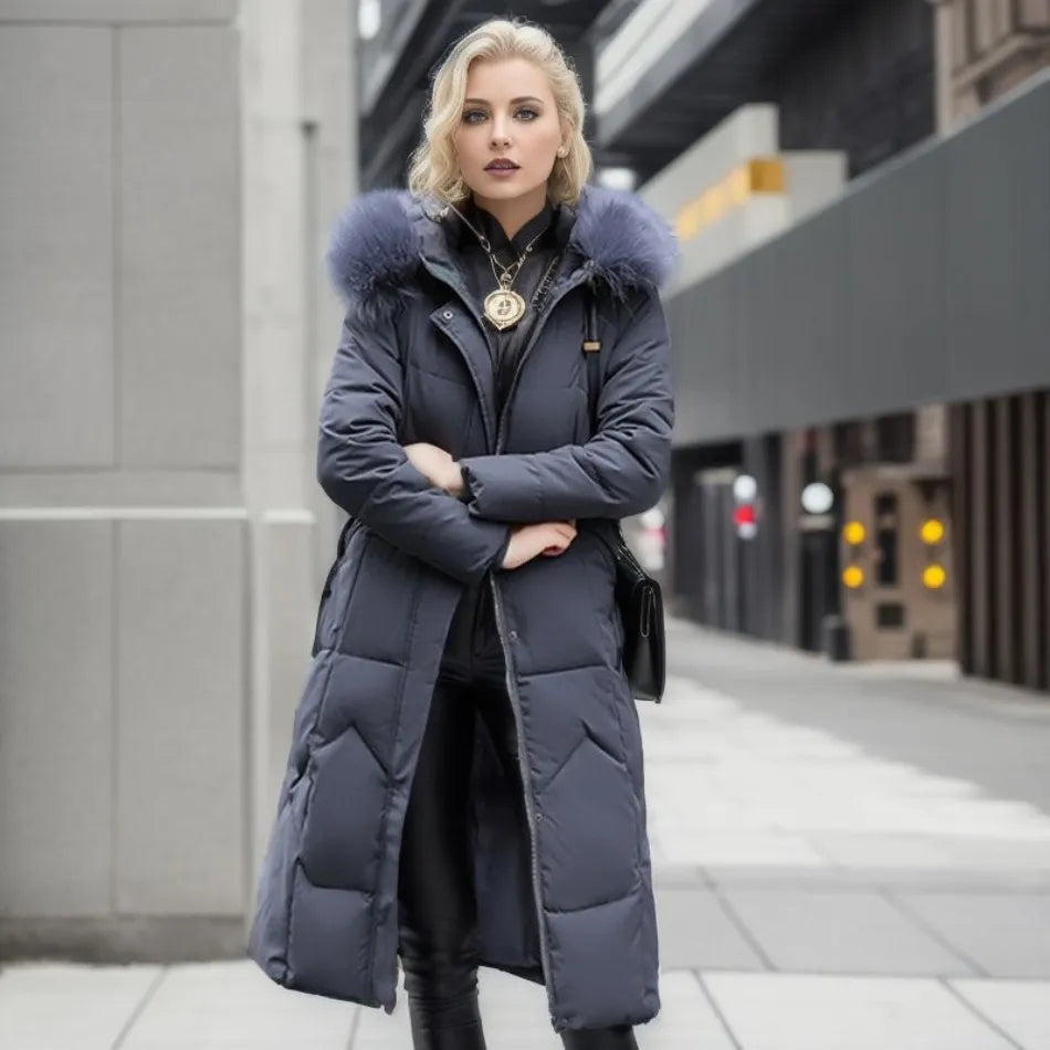 Women's Quilted Winter Coat with Hood - Stylish and Warm Outerwear