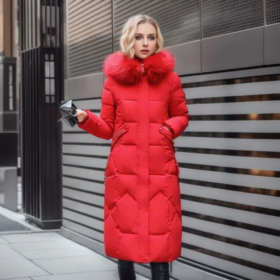Women's Quilted Winter Coat with Hood - Stylish and Warm Outerwear