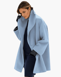 Women's Red Wide Collar Long Sleeve Jacket for Cool Weather Fashion