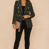 Women's Stylish Checked Jacket Tailored Fit High-Quality Fabric