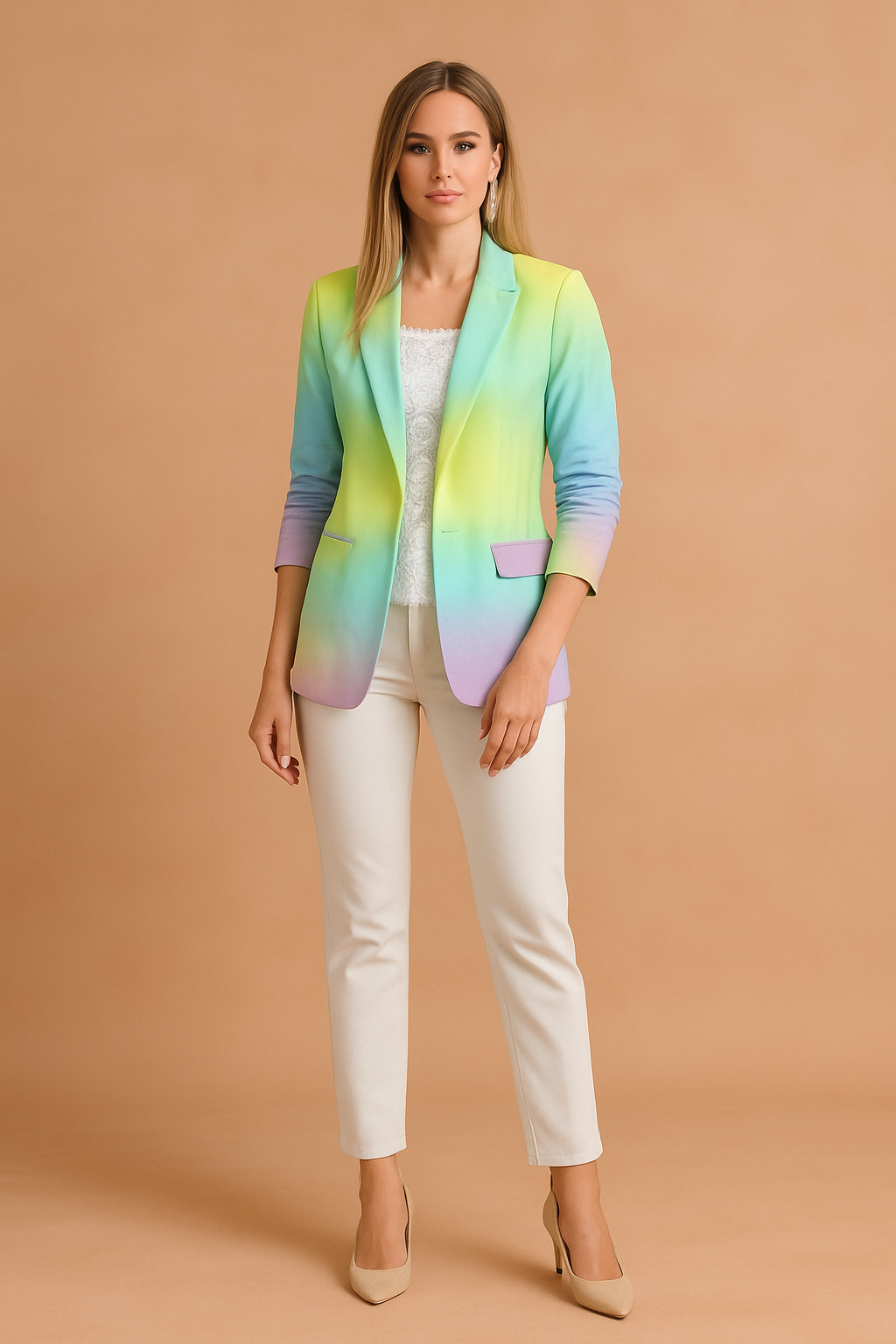 Women's Stylish Jacket with Shawl Collar Lightweight High-Quality Fabric
