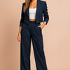 Women's Stylish Two-Piece Suit Comfortable Striped Fabric