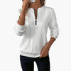 Womens Half Zip Jumper - Stylish Cable Knit Pullover with Zippered Neckline for Comfort and Versatility