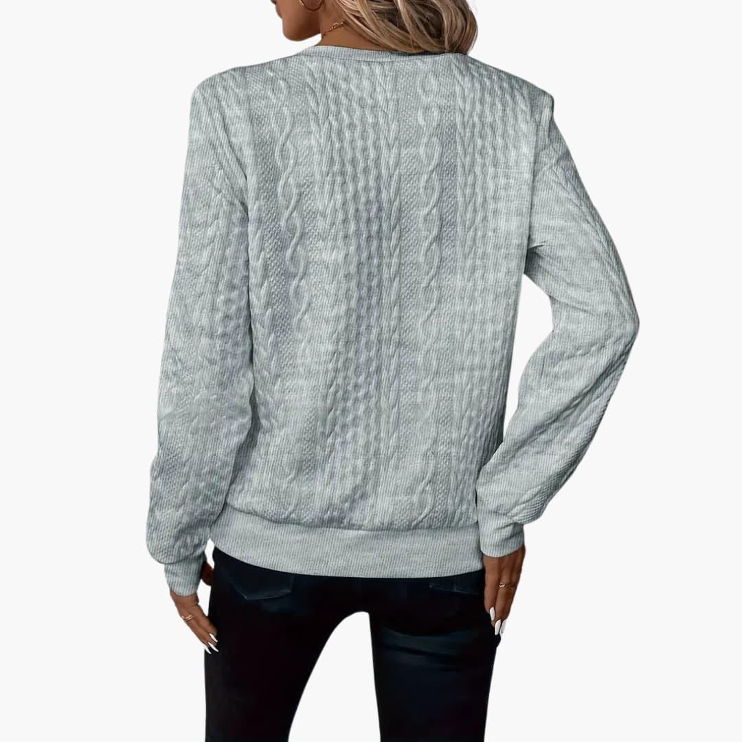 Womens Half Zip Jumper - Stylish Cable Knit Pullover with Zippered Neckline for Comfort and Versatility