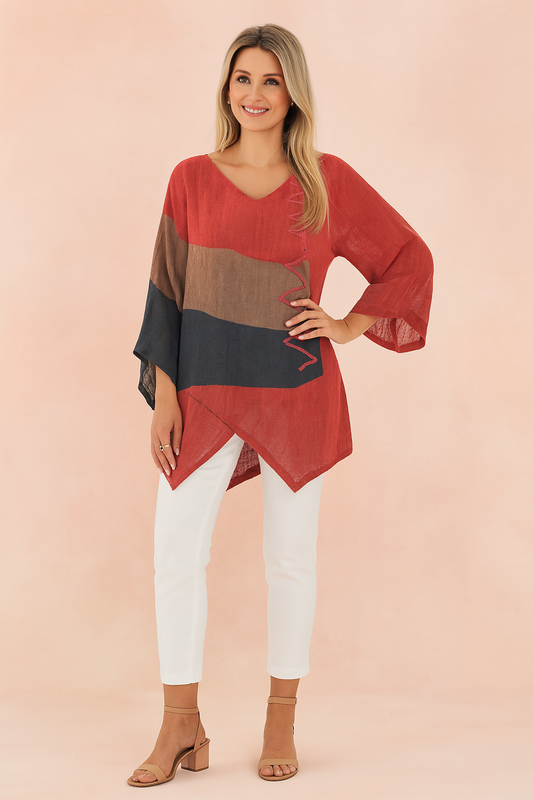 Ysabel | Asymmetric tunic with decorative side detail