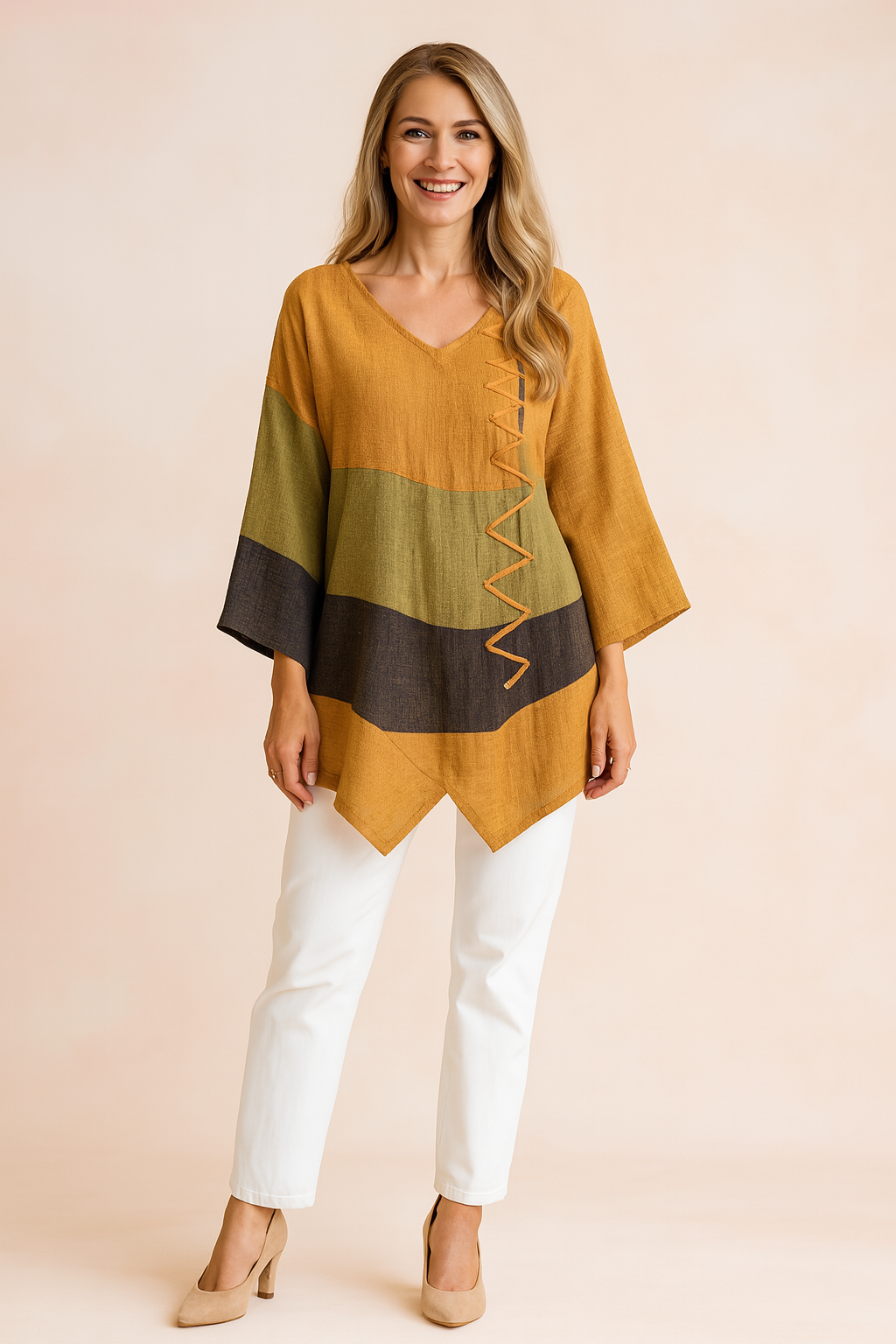 Ysabel | Asymmetric tunic with decorative side detail