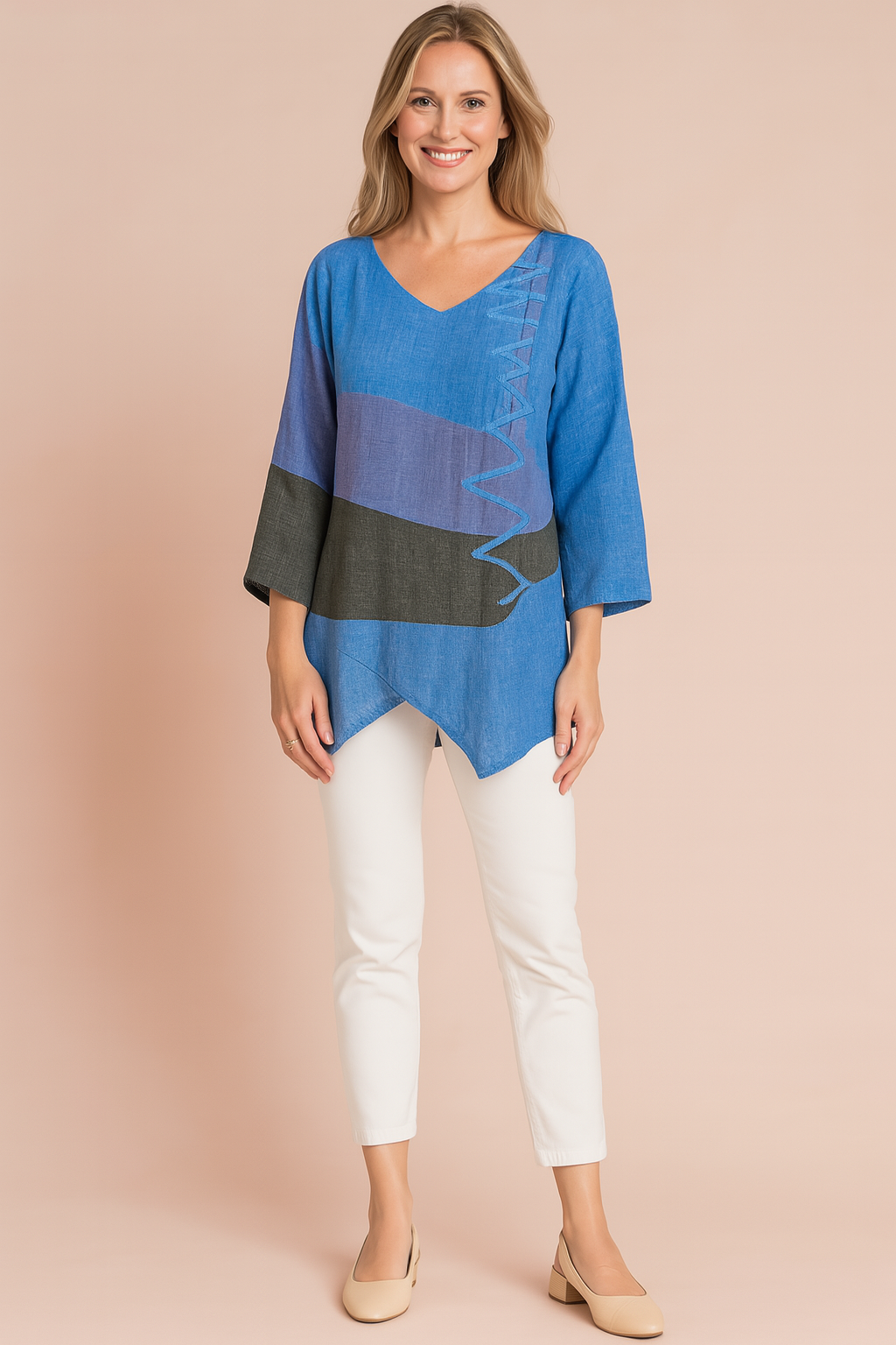 Ysabel | Asymmetric tunic with decorative side detail