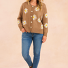 Zofia | Floral pattern cardigan with buttons