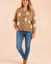 Zofia | Floral pattern cardigan with buttons
