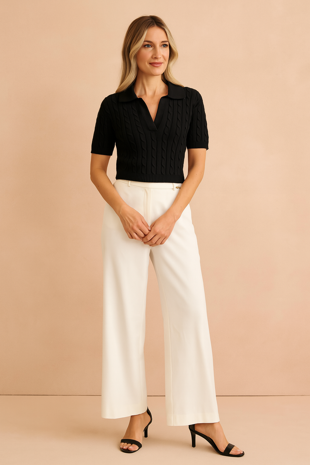 Zuzanna | Collared Sweater Blouse