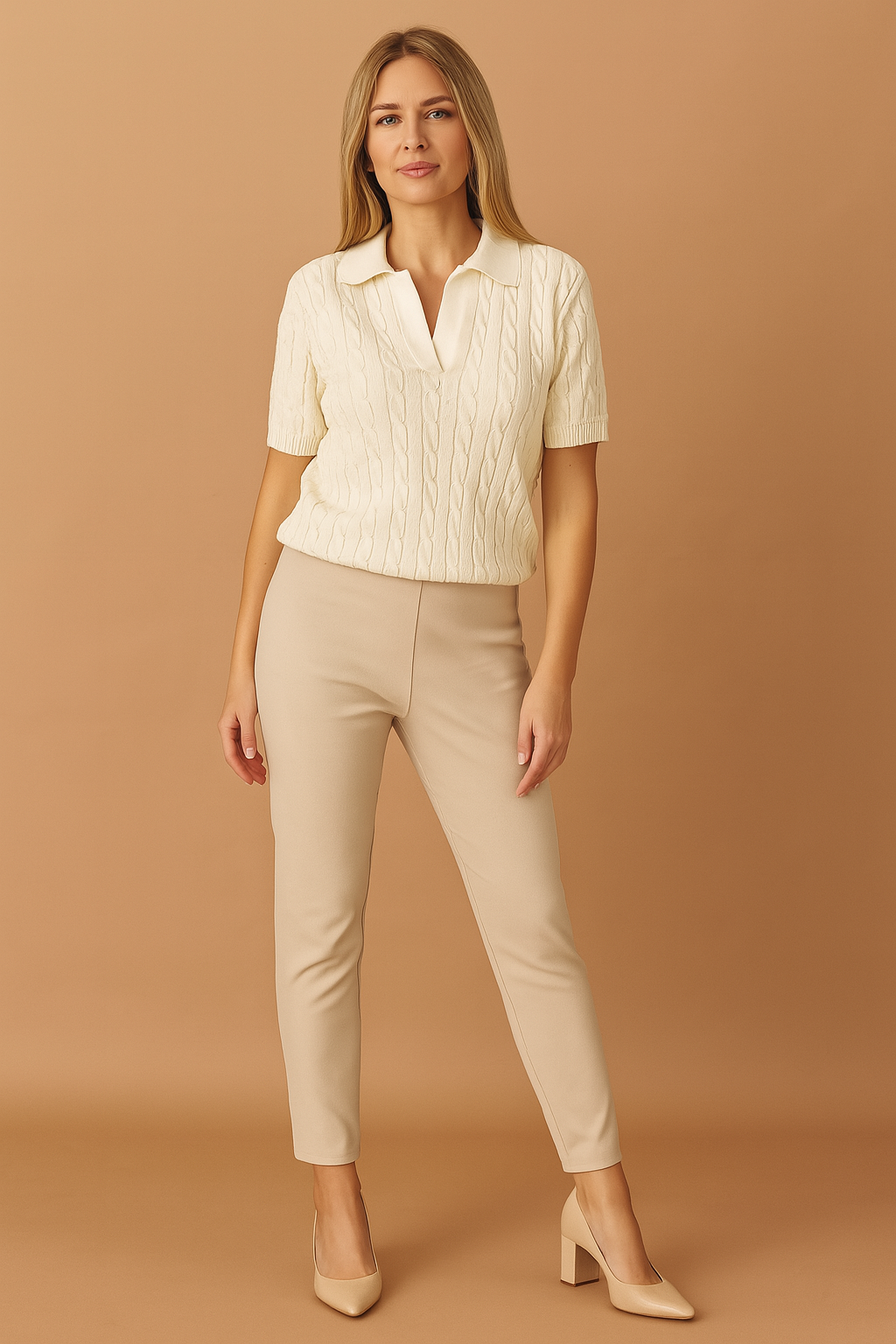 Zuzanna | Collared Sweater Blouse