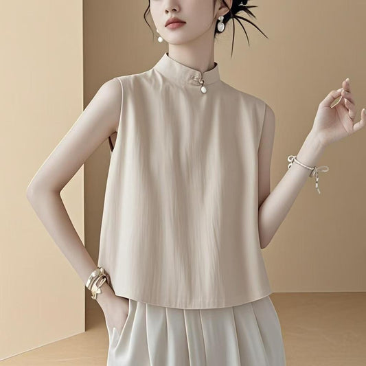 Livia | Elegant blouse with draped neckline