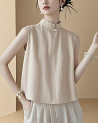 Livia | Elegant blouse with draped neckline