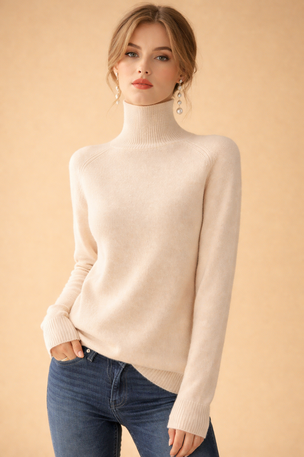 Karolina | Classic-cut turtleneck sweater